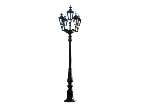 XL lamppost with 5 lamps - Black - 325 cm - Aluminium