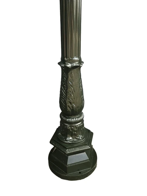 Buitenlamp, lantaarn met keramische fitting en glas, gegoten aluminium, 235 cm-zwart of groen