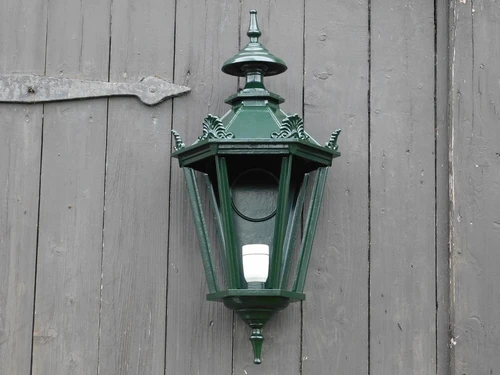 Buitenlamp - 65 cm - Donkergroen - Alu - met Lamphouder en Glas