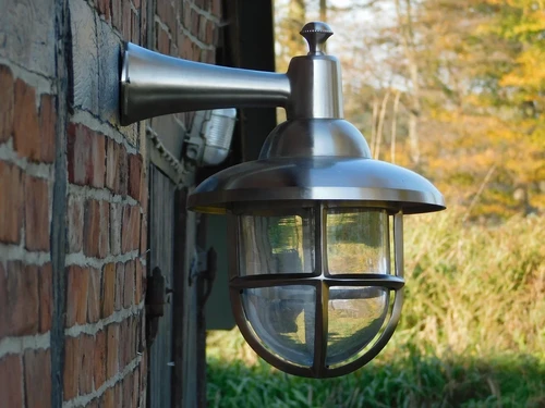 Antique classic ship's lamp - wall lamp - nickel-plated brass - fors