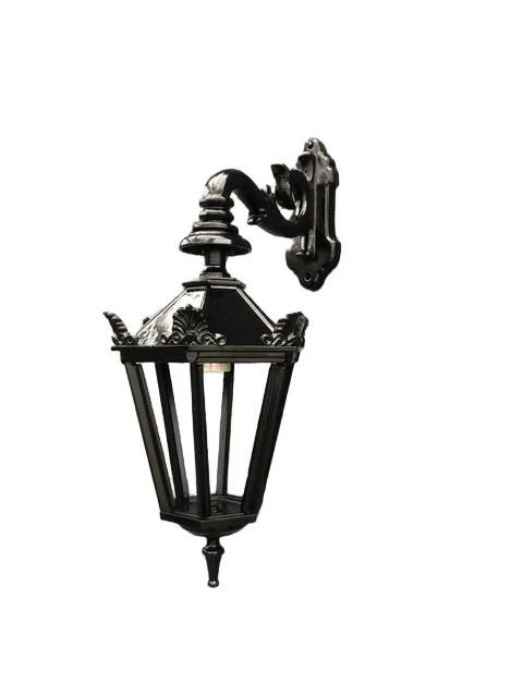 Outdoor lamp Gouda - black ore green- ceramic fitting and glass