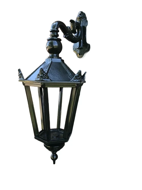 Buitenlamp Winkel - groen - keramische fitting en glas  NOG 2 X!