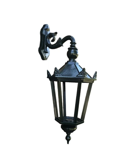 Buitenlamp Winkel - groen - keramische fitting en glas  NOG 2 X!