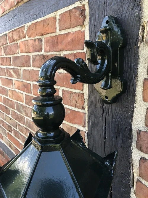Buitenlamp Winkel - groen - keramische fitting en glas  NOG 2 X!