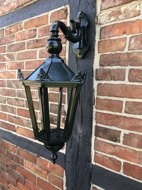 Buitenlamp Winkel - groen - keramische fitting en glas  NOG 2 X!