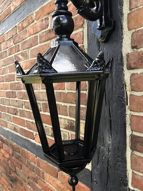 Outdoor lamp Shop - black - ceramic fitting and glass NÜR NOCH 2 x!!