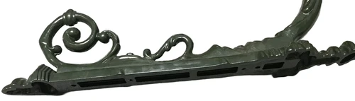 Nostalgic wall lamp Vera in the color green, with a copper shade
