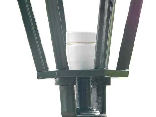 garden lamp, aluminum - green, decorative arm + small shade - garden decoration
