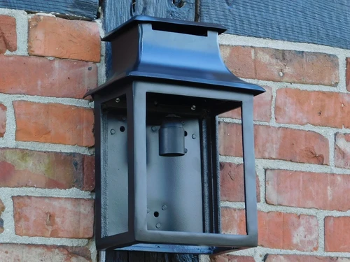 Wandleuchte Schwarz - Aluminium - Hotelleuchte - mit Glas