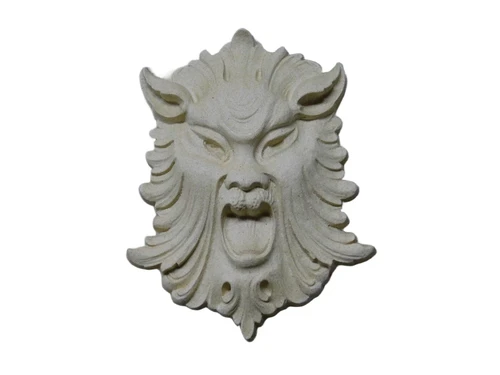 Lion's Head of Wood - Furniture Ornament