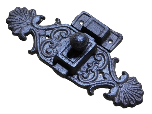 Sliding cast iron lock - Brown - 19,5 cm