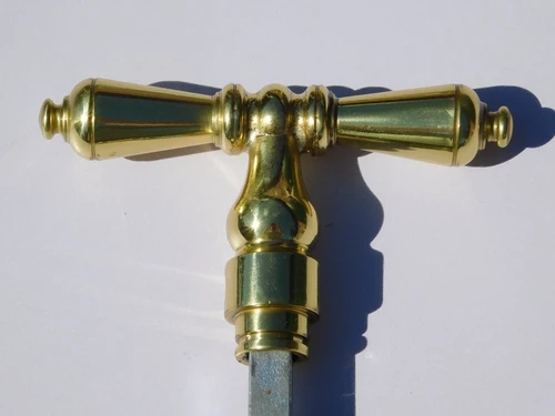 Set of Handles, T-Model - Polished Brass - Classic