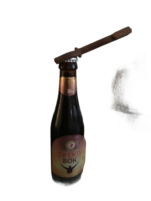 Classic cast iron key as a bottle opener, beautiful!