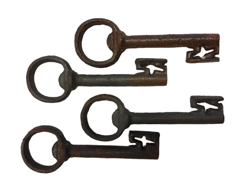 Classic cast iron key as a bottle opener, beautiful!