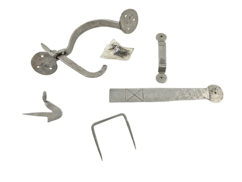 Klink set, antiek slot met liftgrendel-deurgrendel, gemaakt van staal