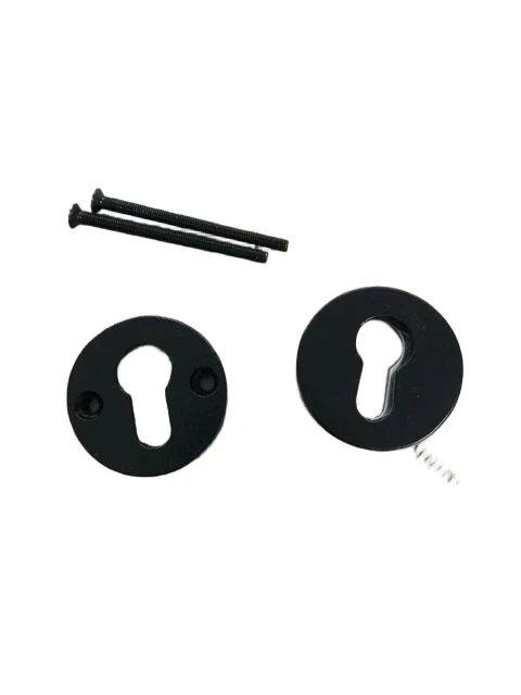 Security rosette iron, cylinder lock door hardware, anti-burglary rosette, black