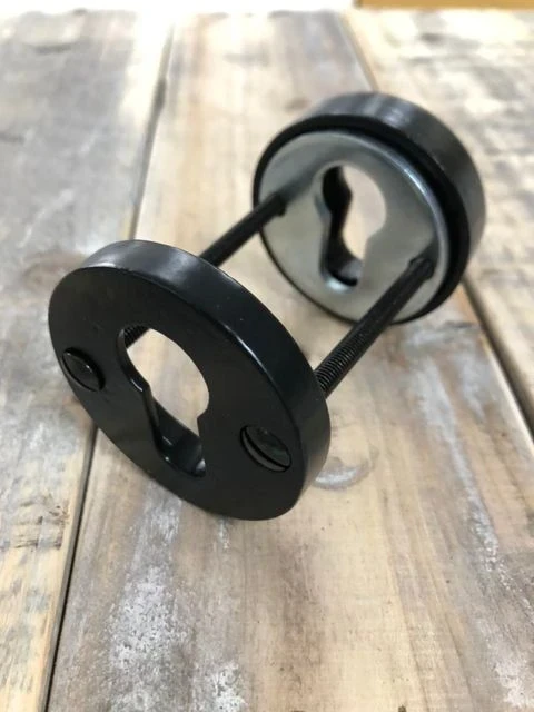 Security rosette iron, cylinder lock door hardware, anti-burglary rosette, black