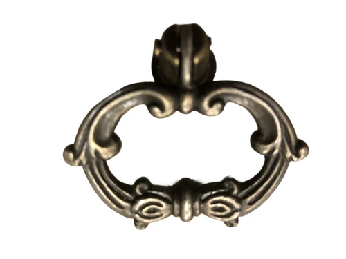 Vintage laden, kastdeur handvat, brass-messing.