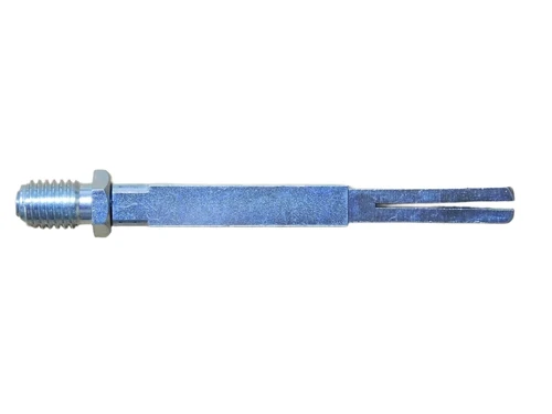 Exchange pin with bulge - 12 cm - 8 x 8 + 10 x 10 mm - M 12 - 20 mm