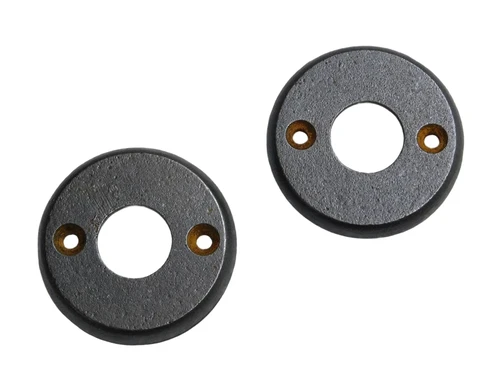 Set of door handles with latch rosettes - Iron Rusted - Dark Brown