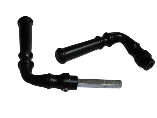 Set Door Handles - Black - Cast iron - 2 Handles