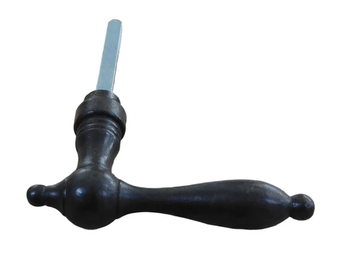 1 Door latch - handle antique iron, brown.