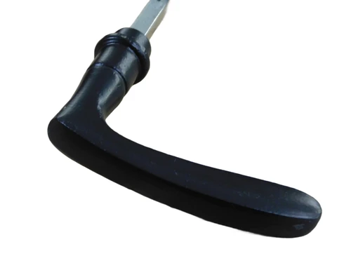1 Door handle black, iron, as a stylish door decoration, beautiful.