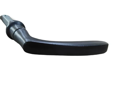 1 Door handle black, iron, as a stylish door decoration, beautiful.