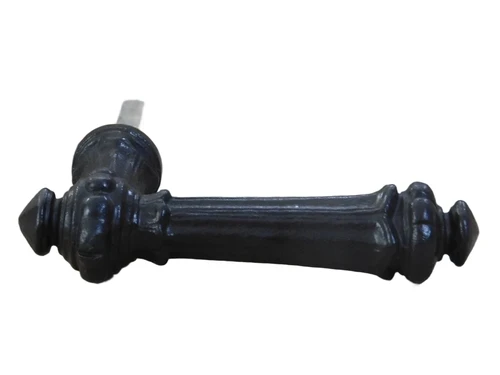 1 Beautiful heavy door handle made of antique iron, colour brown.