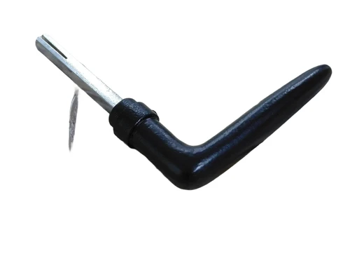 1 x door handle Dudoc black coated, antique solid look.