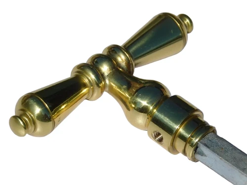 Door handle T-model – Polished brass – Classic