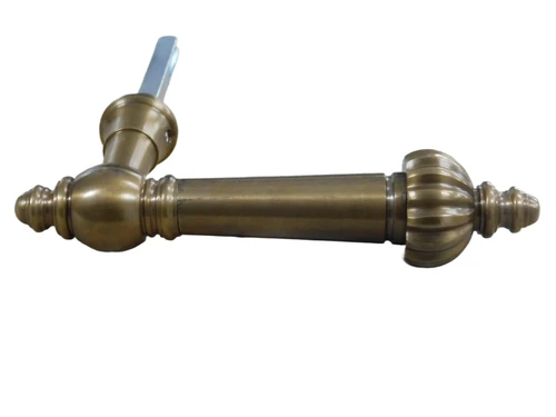 1 Door handle for front door, heavy brass patinated, great looking!!!