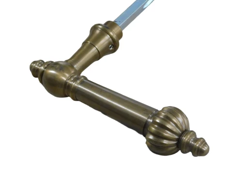 1 Door handle for front door, heavy brass patinated, great looking!!!