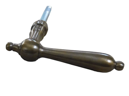 1 Door handle, brass patina, door handle