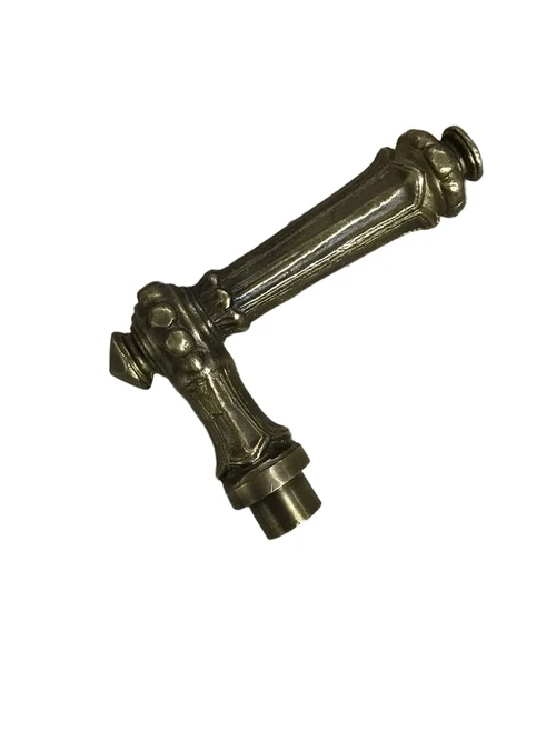 1 heavy door handle antique copper-brass ( patina ) including mandrel.