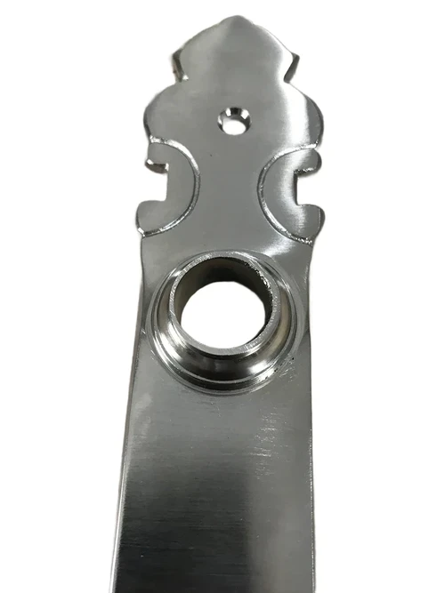 1 Door plate in matt nickel for front door PZ92, cylinder lock suitable.