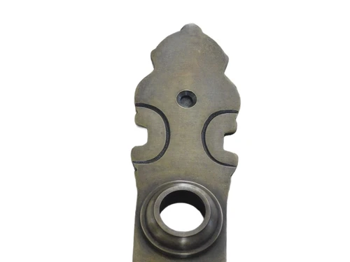 1 Long door plate ''cotten'' - brass patinated, room door lock suitable.