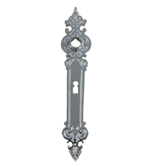 1 Long plate ''Tilspit'' Silver colour, room door lock suitable, bb72.