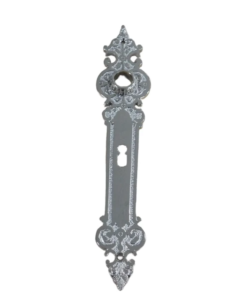 1 Long plate ''Tilspit'' Silver colour, room door lock suitable, bb72.