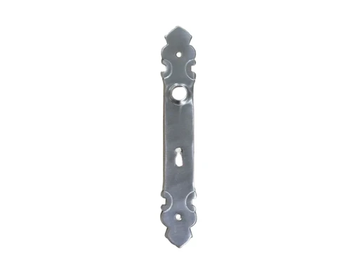 1 Long plate, brushed nickel for room doors, room door lock suitable BB 72.
