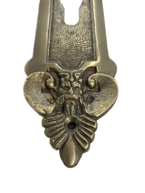 Door plate - Angels - patinated brass, for room door, BB72