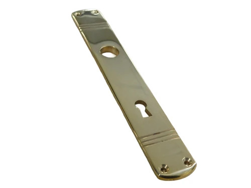 Long door plate, ''Laudi'' in polished brass, 1930s style, beautiful.