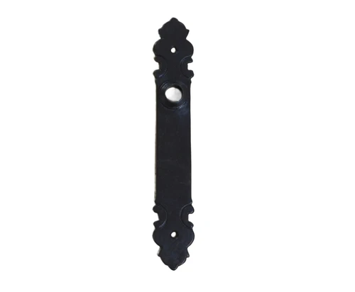 1 For historical doors, long door shield without keyhole for the antique door in antique iron.