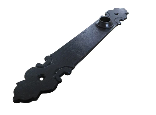 1 For historical doors, long door shield without keyhole for the antique door in antique iron.
