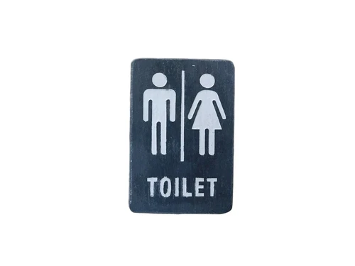 Bordje ''Toilet M/V'' - van leisteen