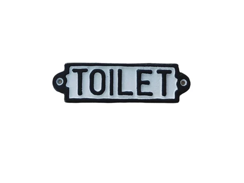 Bordje emaille ''Toilet'' voor de deur