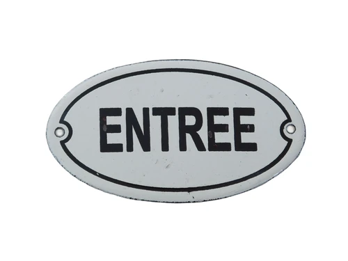 Bordje emaille 