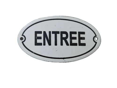 Bordje emaille 