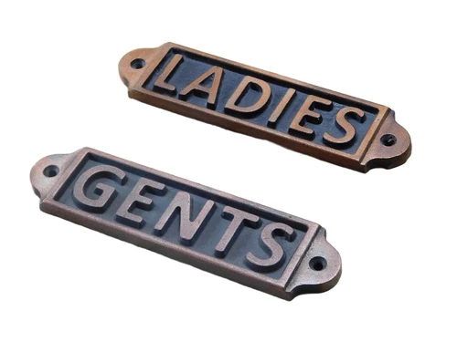 Ladies and Gents - door signs - set of 2