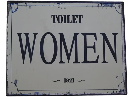 Set of signs for toilet doors - tin plate- Woman & Men, LAST ONE!!